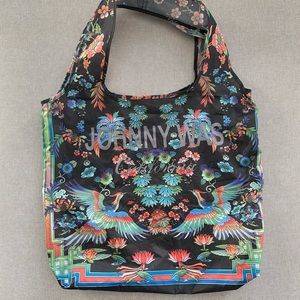 Gorgeous Johnny Was Reusable Foldable Multicolor Bag Nylon Tote - NEW.